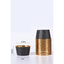 Trend Hediye Sepeti Siyah Gold Cupcake Kalıbı 25'li