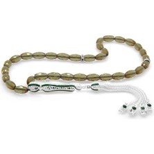 DAVİD BLACK Alpaka Püsküllü Yeşil Mineli Arpa Kesim Sultanit Tesbih