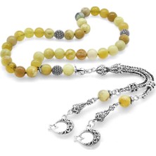 DAVİD BLACK Kararmaz Metal Ayyıldız Püsküllü Küre Kesim Opal Doğaltaş Tesbih