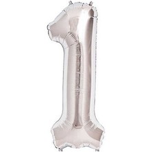 Benim Marifetlerim 1 Rakamı Gümüş Folyo Balon 34 Inch 86 cm