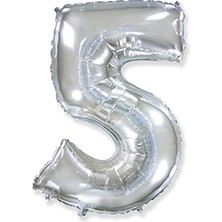 Benim Marifetlerim 5 Rakamı Gümüş Folyo Balon 34 Inc 86 cm