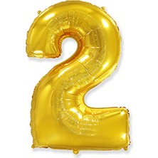 Benim Marifetlerim 2 Rakamı Altın Folyo Balon 34 Inch 86 cm