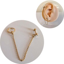 Bylin Cerrahi Çelik Gold Zincirli Piercing