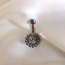 Bylin Cerrahi Çelik Rainbow Göbek Piercing
