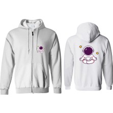 Astak Astronot Yoga Fermuarlı Kapşonlu Sweatshirt BLL1898