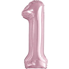Dipak Pembe Renk 1 Rakam Folyo Balon 34 Inç 76 cm