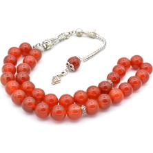 Murty99  Doğal Kırmızı Akik Tesbih Iri Boy 002