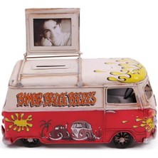 Sinerji Shop Dekoratif Metal Minibüs Çerçeveli ve Kumbaralı Hediyelik