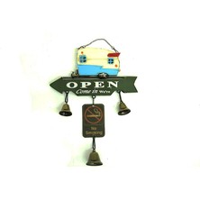 KENPAZAR Sinerji Shop Dekoratif Metal Karavan Kapı Rüzgar Çanı Vintage Hediyelik