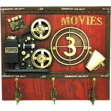 KENPAZAR Sinerji Shop Dekoratif Metal Askı Askılık Sinemaskop Vintage Biblo Hediyelik