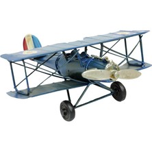 KENPAZAR Sinerji Shop Dekoratif Metal Uçak Çift Kanatlı Biblo Dekoratif Hediyelik