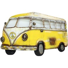 Sinerji Shop Minibüs Pano Sarı Vintage Dekoratif Ev Ofis Hediyelik