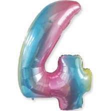 Benim Marifetlerim 4 Rakamı Rengarenk Folyo Balon 40 Inch 90 cm
