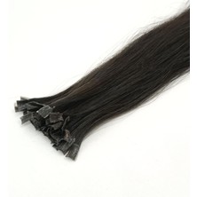 Saç ve Peruk 25 Adet Koyu Kestane Mikro Kaynak Saç 0,8 gr 60 cm