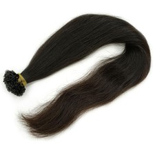 Saç ve Peruk 25 Adet Koyu Kestane Mikro Kaynak Saç 0,8 gr 60 cm