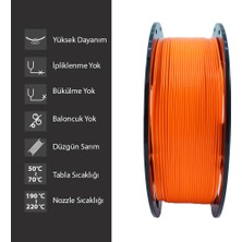 Elas 3D Pla Plus Filament 1.75 mm 1 kg Turuncu