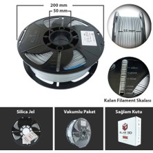 Elas 3D Pla Plus Filament 1.75 mm 1 kg Gümüş Gri