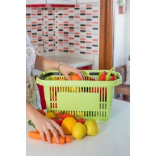 Hoffice Sepet, Çok Amaçlı Sepet, Market Sepeti, Oyuncak Sepeti, Çamaşır Sepeti, Sebze Meyve Sepeti, Bagaj Düzenleme Sepeti, Bahçe Sepeti, Hasat Sepeti, Alışveriş Sepeti YEŞİL