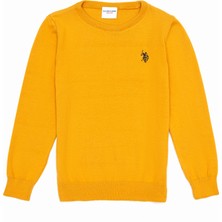 U.S. Polo Assn. Erkek Çocuk Hardal Basic Triko Kazak 50237155-VR072