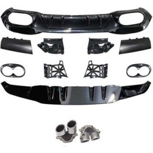 Mercedes w177 sedan a45 difüzör ve egzoz ucu seti silver 2019+