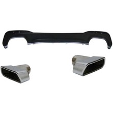 Bmw g30 5.40 arka tampon difüzörü ve egzoz seti 2017+