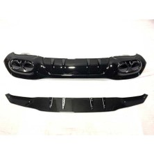 Mercedes w177 hb a45 difüzör ve egzoz ucu seti siyah 2019+