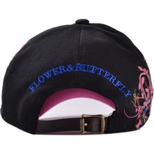Afun Kırmızı Ilkbahar Yaz Nakış Çıçek Beyzbol Şapkası Moda Kelebek Çıçek Kadın Şapka Rahat Açık Vizör Snapback Kapaklar Eş Şapkaları  (Yurt Dışından)