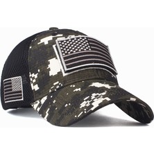 Afun Gri Amerikan Bayrağı Beyzbol Şapkası Erkekler Içın Abd Bayrağı Kap Kamuflaj Snapback Kemik Hip Hop Kap Gorras Casquette Hombre  (Yurt Dışından)