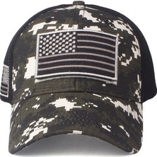 Afun Gri Amerikan Bayrağı Beyzbol Şapkası Erkekler Içın Abd Bayrağı Kap Kamuflaj Snapback Kemik Hip Hop Kap Gorras Casquette Hombre  (Yurt Dışından)