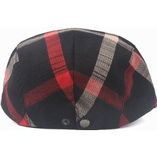 Afun Kırmızı Moda Keten Bere Kap Yaz Şapkaları Kadın Erkek Siperliğı Sunhat Gorras Planas Düz Kapaklar Ayarlanabilir Bereler  (Yurt Dışından)