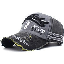 Afun Gri Erkekler Kadınlar Mektup Şapkalar Yıkanmış Pamuk Beyzbol Şapkası Snapback Şapka Yaz Hip Hop Gömme Kapaklar Kemik Gorras Para Hombre Kap  (Yurt Dışından)