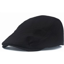 Afun Siyah Katı Bere Kap Yaz Şapkaları Kadın Erkek Siperliğı Sunhat Gorras Planas Düz Kapaklar Ayarlanabilir Bereler  (Yurt Dışından)