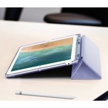 Nezih Case Apple Ipad Pro 12.9 2021 Uyumlu Origami Kalem Bölmeli Pu Deri Arkası Yumuşak Silikon Kılıf