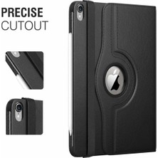 Nezih Case Apple Ipad Mini 6. Nesil 2021 Uyumlu 360 Rotating Stand Suni Deri Tablet Kılıfı