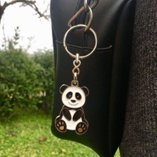 Hellove Metal Panda Anahtarlık Panda Çanta Süsü Armağanlik Anahtarlık