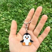 Hellove Metal Penguen Anahtarlık Penguen Çanta Süsü Armağanlik Anahtarlık