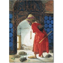 Kehila  Osman Hamdi Bey Kaplumbağa Terbiyecisi Kanvas Tablo