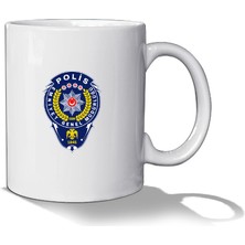 Tisho Emniyet Genel Müdürlüğü Egm Personel Polis Çay Kahve Kupa Mug Bardak Beyaz Kupa Bardak