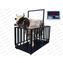 İmmax Büyükbaşcanlı Hayvan Baskülü 3 Ton 100X200 cm Şarjlı Özel Üretim