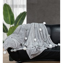 Özgüner Oyuncak Ponponlu Pelüş Tv Battaniyesi 200 x 220 cm