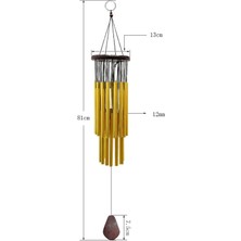 Kesoto Rüzgar Çanları 27 Tüpler Gevşeme Hediyeler Çan Rüzgar Çanı Noel Home Bahçe Altın Için (Yurt Dışından)