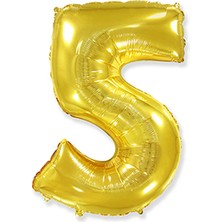 Benim Marifetlerim 5 Rakamı Altın Folyo Balon 34 Inch 86 cm