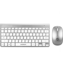 Everest KB-BT72 Elite Silver Metalik Bluetooth Kablosuz Q Klavye + Mouse Set