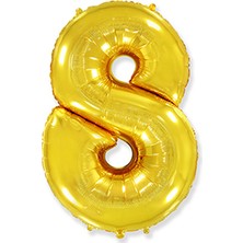Benim Marifetlerim 8 Rakamı Altın Folyo Balon 34 Inch 86 cm
