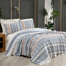 Sarev Ishana  V2 Yatak Örtüsü Seti Çift Kişilik Mavi