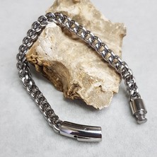 Tonstyle TS001028 - 6 mm Zincir Punk Rock Paslanmaz Çelik Erkek  Bileklik