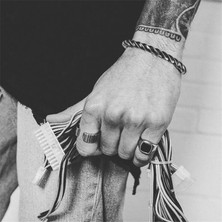 Tonstyle TS000808 - Açık Manşet Hint Gotik Bükülmüş Paslanmaz Çelik Erkek  Bileklik