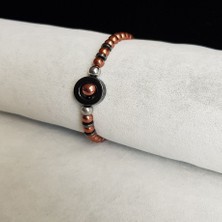 Tonstyle TS000618 - Doğal Hematit  El İşi/Tasarım Erkek  Bileklik