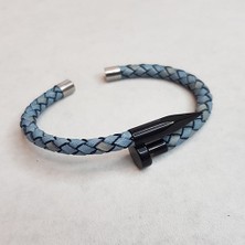 Tonstyle TS000041 - Gerçek Deri, Açık Manşet, Çivi Model Deri  El İşi/Tasarım Erkek  Bileklik