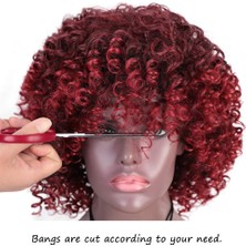 Siyah Kadınlar Içın Kafa Bandı Sentetik Peruk Afro Kinky Kıvırcık Peruk Kısa Kabarık Siyah Peruk Lük Kullanım Içın Isıya Dayanıklı Saç(Yurt Dışından)